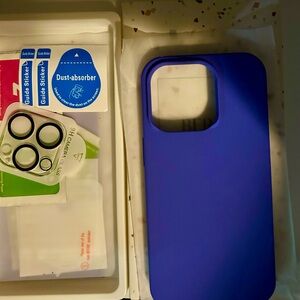 BERFY iPhone 14 Pro Ultra Soft Purple Case with Accessories